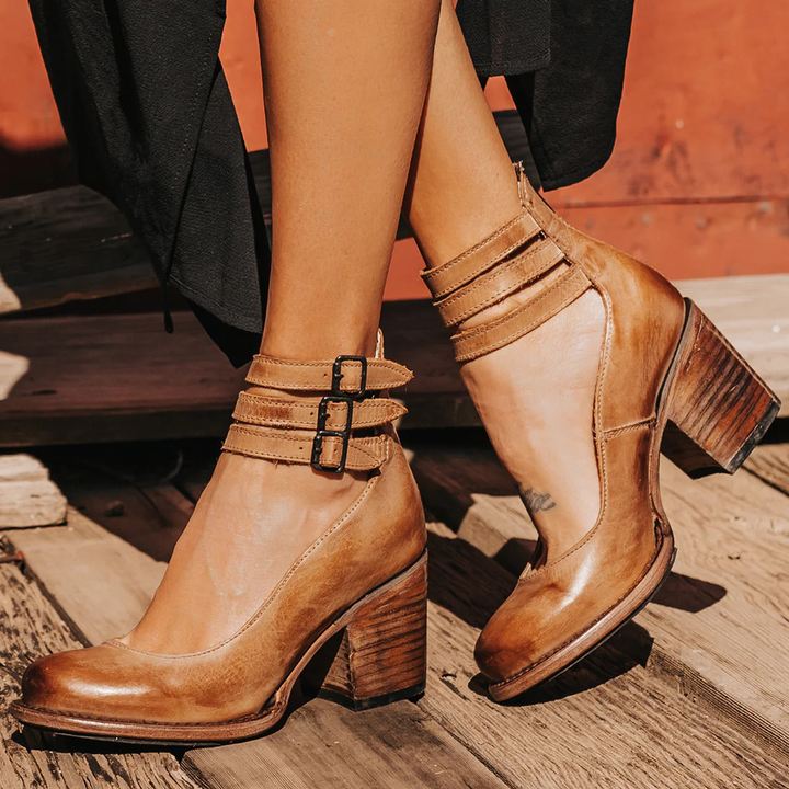 VIVIANA – VINTAGE BLOCK HEEL BOOTS