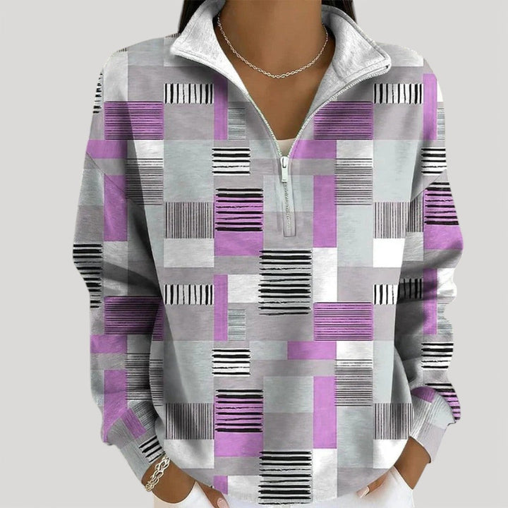 LOUISE – ZIP NECK TOP