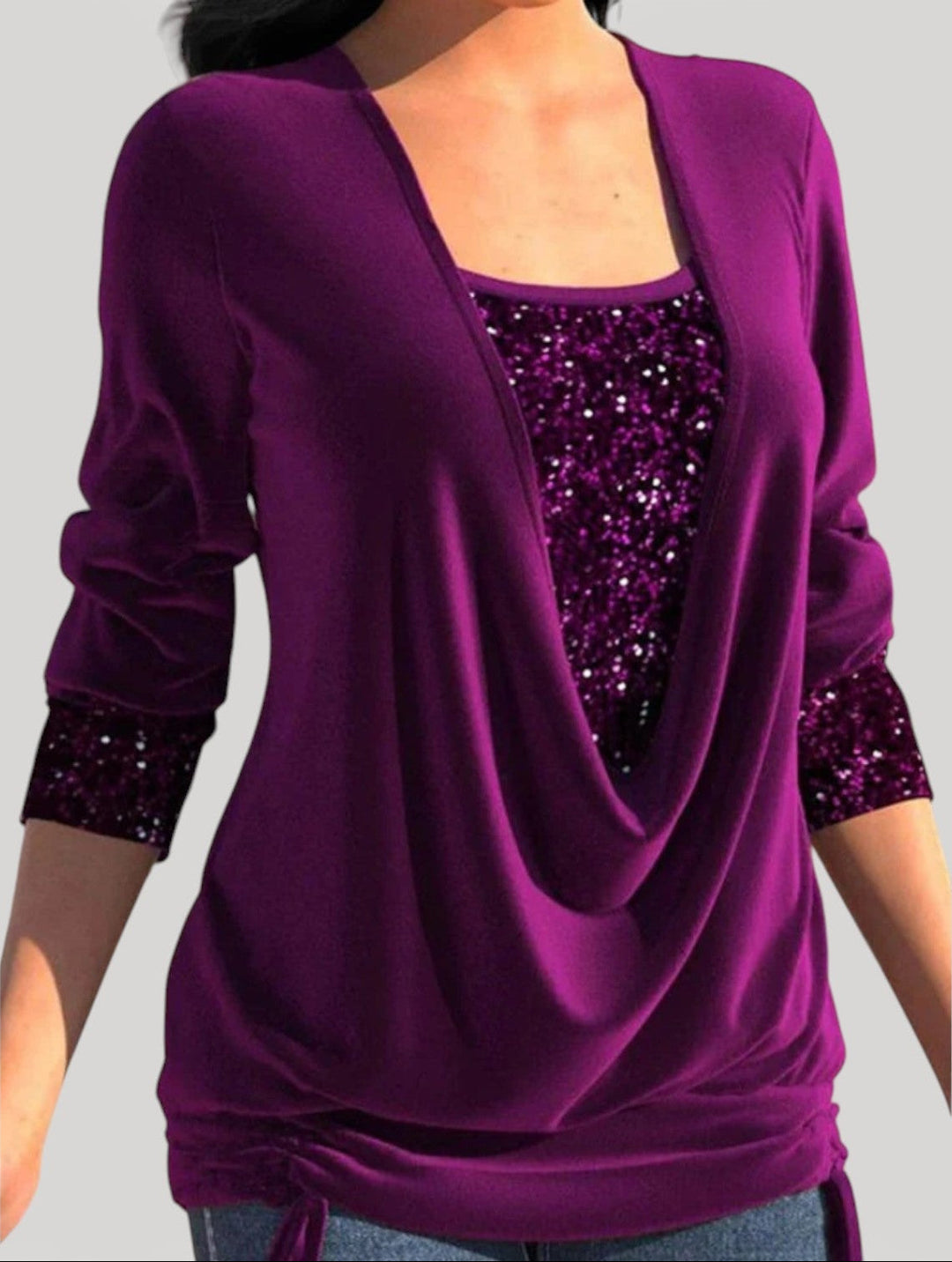 PHYLLIS – ELEGANT DRAPED TOP