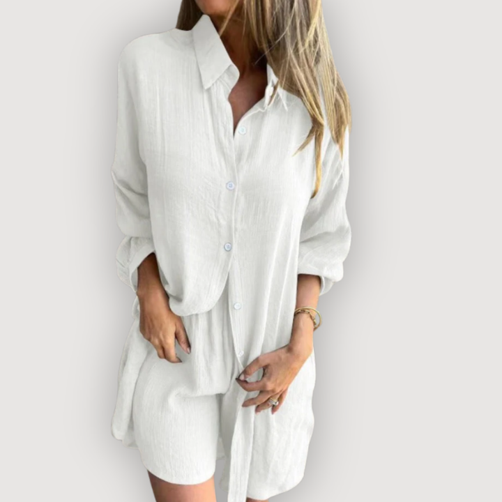DANIELLE – LINEN SHORT SET