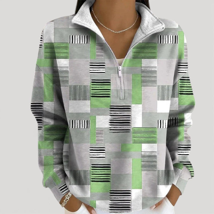 LOUISE – ZIP NECK TOP