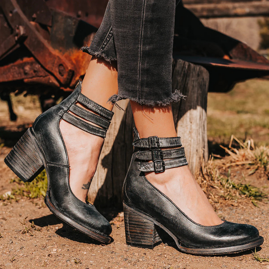 VIVIANA – VINTAGE BLOCK HEEL BOOTS