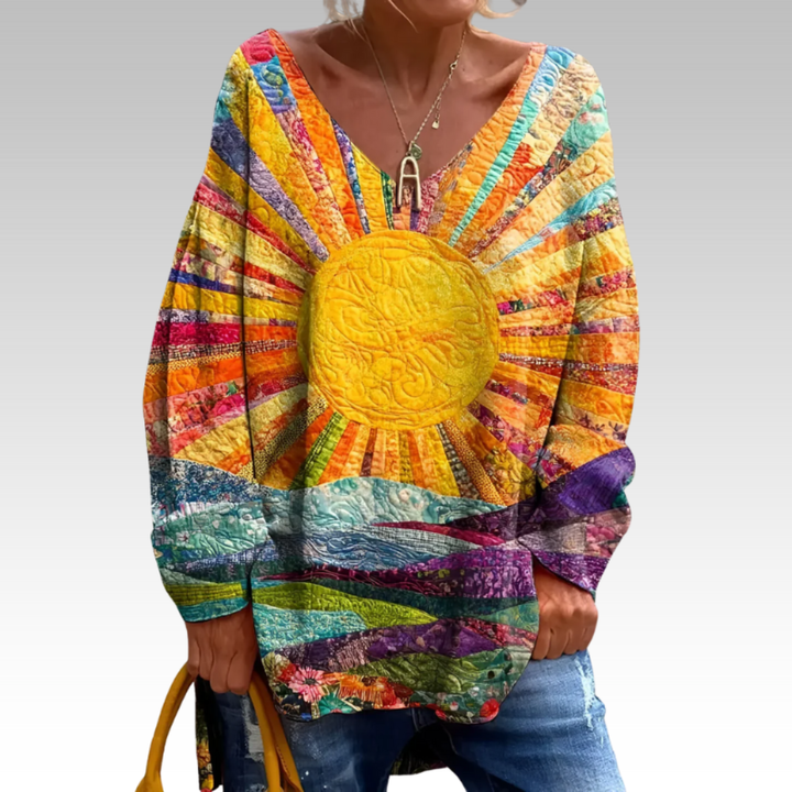 SOLARA – ARTISTIC PRINT BLOUSE